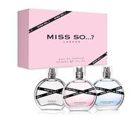 Coffret-cadeau de parfum pour femme Miss SO... Coffret de parfums féminins haut gamme, Starlet, Love Potion, Sugar Rush Eau De Parfum, parfums voyage pour filles (3 x 30ml)