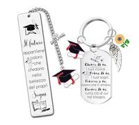 Coffret cadeau de remise des diplômes porte-clés et signet, idée motivante pour diplôme avec messages inspirants, l'avenir appartient à ceux qui croient aux rêves, parfait pour les diplômés du lycée