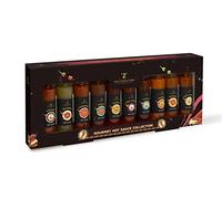 Coffret cadeau de sauce piquante - Cadeaux de piment pour homme et femme 10 piments Hot Sauce Collection Aliments Jalapeno, sauce piquante Habanero, sauce Scotch Bonnet - Cadeaux de Noël parfaits