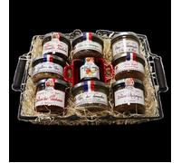 Coffret cadeau délices à tartiner 9 pots 727g Lucien Georgelin