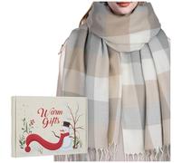 Coffret Cadeau D'hiver Emballage Écharpe Femme Châle Surdimensionné Écharpe à Carreaux Femme Couverture Cadeau