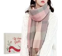 Coffret Cadeau D'hiver Emballage Écharpe Femme Châle Surdimensionné Écharpe à Carreaux Femme Couverture Cadeau