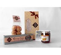 Coffret Cadeau Divino - Nougat Classique de L'Aquila 200g, Biscuits Amaretti 200g, Confiture d'Abricot Extra 220g - Dolci Aveja