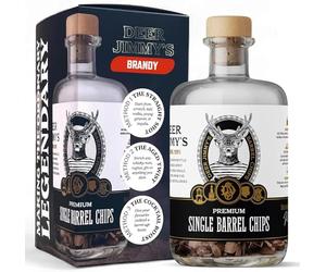 Coffret Cadeau DIY Brandy Deer Jimmy's® - Créez Votre Propre Brandy avec du chêne Premium Issu des Meilleurs fûts de Brandy - Vieillissement en fût pour Tout spiritueux - Le Cadeau Parfait pour Homme