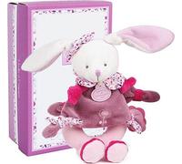 Coffret cadeau Doudou - Lapin hochet en peluche 19 cm