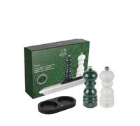 Coffret cadeau - Duo de moulins à poivre et à sel u'Select Paris 15 cm, accompagné d'un plateau en bambou noir - PEUGEOT SAVEURS