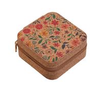 Coffret cadeau élégant avec 6 motifs comprenant des papillons, des fleurs, des oiseaux pour des événements spéciaux, boîte à bijoux vintage en liège