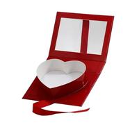 Coffret cadeau en forme de cœur à remplir for la Saint-Valentin, je t'aime, boîtes friandises for for bonbons Pour Les Fêtes,Les Anniversaires(Red with Window)