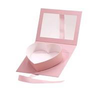 Coffret cadeau en forme de cœur à remplir for la Saint-Valentin, je t'aime, boîtes friandises for for bonbons Pour Les Fêtes,Les Anniversaires(Pink with Window)