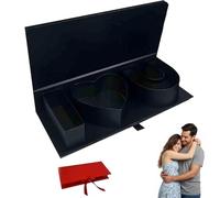 Coffret cadeau en forme de cœur avec inscription « I Love You » - Élégant coffret cadeau rouge avec inscription « I Love U » - Boîte souvenir à remplir pour la Saint-Valentin, un mariage et des