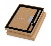 Coffret cadeau en liège écologique avec ordinateur portable, stylo et clé USB 16 Go