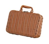 Coffret Cadeau En Rotin - Panier Tissé En Bambou Naturel Fait À La Main Avec Poignée | Boîtes Polyvalentes De Cadeaux De Demoiselle D’honneur, Conteneur De Fournitures De Vacances D’anniversaire De Ma