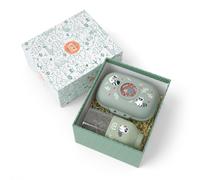 Coffret cadeau enfants boite à goûter Gram vert Raccoon 600ml Monbento