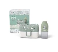 Coffret cadeau enfants lunch box compartimentée Tresor vert Raccoon 800ml Monbento
