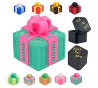 Coffret Cadeau ennuyeux avec vis, boîte de nouveauté Pop-Up | Coffret cadeau à démonter, comprend une boîte à doigt cachée à l'intérieur for les fêtes(Green-pink)