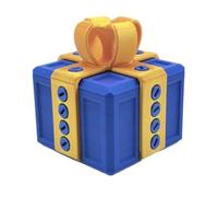 Coffret cadeau ennuyeux, puzzle créatif, boîte cadeau pour la Saint-Valentin, blague de Saint-Valentin, boîte cadeau avec vis (doré et bleu)