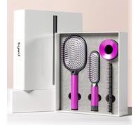 Coffret cadeau - ensemble de 4 peignes de massage de la série Professional Styling - cadeau d'anniversaire Premium pour maman fille - ensemble cadeau élégant pour toutes les coiffures (Rose rouge)