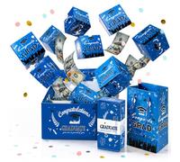 Coffret cadeau explosion de remise de diplôme 2026, boîtes cadeaux pop-up surprise à faire soi-même, idée de cadeau en espèces for elle, boîte cadeau explosive, fourniture de fête(Blue,16 pcs)