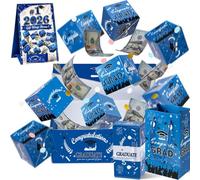 Coffret cadeau explosion de remise de diplôme 2026, carte de confettis rebondissants, boîte-cadeau surprise pop-up for argent liquide, boîtes à idées, cadeau créatif mémorable for diplômé(Blue,10 pcs)