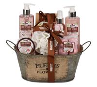 Coffret Cadeau Femme 10 Pcs. Ensemble Noix de coco & Fraise Set de Bain et Corps
