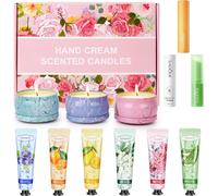 Coffret Cadeau Femme 12 Pcs,Bougies Parfumées,Coffret Crème Pour Les Mains,Baume À Lèvres,Coffret Cadeau Anniversaire Femme,Petits Cadeau De Noël Pour Collègues, Mama, Petite Amie, Famille