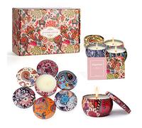 Coffret Cadeau Femme Bougie Parfumées, 12 Pièces 2.5Oz Primevolve Bougies Parfumée, Cire Soja Naturelle, Cadeau Anniversaire Femme,Idee Cadeau Noel, avec Carte de Voeux