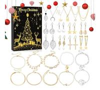 Coffret cadeau festif 24 jours - Ensemble d'accessoires à breloques tendance - Kit surprise saisonnier pour filles, nièces, sœurs, jeunes adultes, collègues, classe