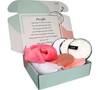 Coffret Cadeau Fille Soin Beauté Message Personnalisé Maman - Set Démaquillage 7 Produits Bio, Cadeau Anniversaire Ado Fille Noël Fête des Mères