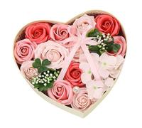 Coffret Cadeau Fleur de Savon - BIGILANTUH - Rose - 21x18x8.5 cm - Parfumé - Luxueux
