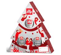 Coffret cadeau Illy sapin de Noël, café moulu 3 x 125 g