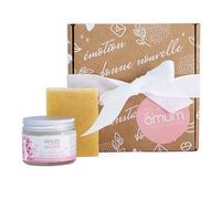 OMUM - Coffret L'Instant Câlin - 1 savon protecteur ultra-nourrissant Le Cajoleur + 1 crème de massage La Confidente - Vegan & Bio - Cadeau future maman & bébé