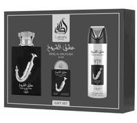 Coffret Cadeau Ishq Al Shuyukh Silver (3 Pièces) - Lattafa Pride