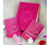 Coffret cadeau islamique rose pour femme musulmane : Le Saint Coran, Chapitre Amma et La citadelle du musulman (français-arabe-phontique)