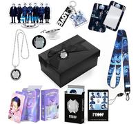 Coffret Cadeau Jungkook J-Hope Jin Jimin RM Suga V, Produits Dérivés K-Pop Arm-y, Festa YetToCom Butter Proof, Cartes Photo, Porte-clés, Support en Acrylique(Black-Proof)