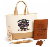 Coffret Cadeau Juste un gars qui adore l'astrologie | Sac Cabas Coton et Jute 18 L, Carnet, Stylo Bambou, Porte-Clés, Marque-Page | 5 Pièces Gravées | Anniversaire Noël Passionné D'Astrologie