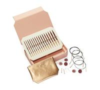 Coffret cadeau KnitPro Deluxe : aiguilles circulaires interchangeables Symfonie Rose (3,50-8,00 mm) avec accessoires