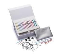 Coffret cadeau KnitPro Deluxe : aiguilles circulaires interchangeables Zing (3,50-8,00 mm) avec accessoires