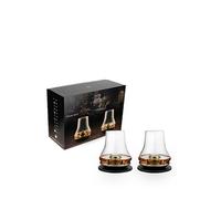 Peugeot - Coffret Dégustation Whisky - 2 Sets + 1 Livret | 2 Verres à Whisky + 2 Socles Rafraîchissants Finition Carbone + 2 Sous-Verres - Coffret Cadeau Whisky, Armagnac, Cognac