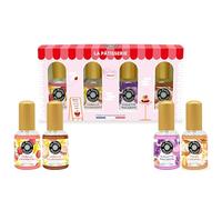 Coffret Cadeau Les Petits Plaisirs - La Pâtisserie - 4 Eaux de toilette gourmandes 30ml - Vanille Framboise, Vanille Gourmande, Violette Macaron & Poire Caramel - Fabriqué en France