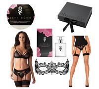 Coffret Cadeau Lingerie "Obsessive Wonderia" - 6 pièces (noir)