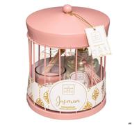 Coffret cadeau ""Manège Folk"" cage D13cm - Atmosphera createur d'interieur - Rose