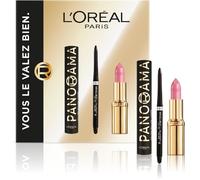 Coffret cadeau mascara Panorama All Night noir, eyeliner Infaillible Grip Liner noir et rouge à lèvres Color Riche satin rose tendre
