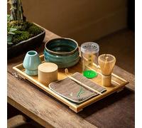 Coffret Cadeau Matcha Traditionnel Japonais Bambou Matcha Fouet Scoop Ceremic Matcha Bol Porte-Fouet Accessoires de cérémonie du thé