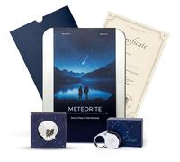 Coffret cadeau météorite, véritable météorite (Space Rock), avec certificat, loupe, étui de présentation, cadeau et pièce de collection Astro, pour enfants et adultes