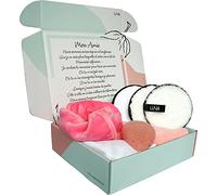 Coffret Cadeau "Mon Amie" Beauté Spa - Set Démaquillage 7 Produits Réutilisables Message Personnalisé - Idée Cadeau Anniversaire Amie Copine