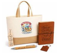 Coffret Cadeau Mon truc à moi : C'est la Peinture Mon truc à moi - Activité | Sac Cabas Coton et Jute 18 L, Carnet, Stylo Bambou, Porte-Clés, Marque-Page | 5 Pièces | Idée Cadeau Peintre Noël Départ