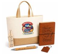 Coffret Cadeau Mon truc à moi : C'est le Cinéma Mon truc à moi - Activité | Sac Cabas Coton et Jute 18 L, Carnet, Stylo Bambou, Porte-Clés, Marque-Page | 5 Pièces | Idée Cadeau Cinéphile Noël Départ