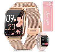 【Coffret Cadeau】Montre Connectée Femme, 1.83'' HD Smartwatch avec Appels Fonction Féminine/Fréquence Cardiaque/Sommeil/SpO2 IP68, 113+ Modes Sportifs Montre Connectée Podomètre iOS Android Or Rose