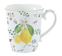 Coffret cadeau mug en porcelaine 275 ml Fleurs et Citrons - EASYLIFE