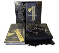 Coffret Cadeau Musulman-Saint Coran Tapis de prière, tesbih, Coran)- Tapis prière muuslman- Islam-Ramadan,Aïd Hajj, Umrah, Mariage, Naissance, Mevlid Muslim (Coran Tracé Noir (J'écris Mon Coran))